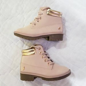 Blush rose gold boots